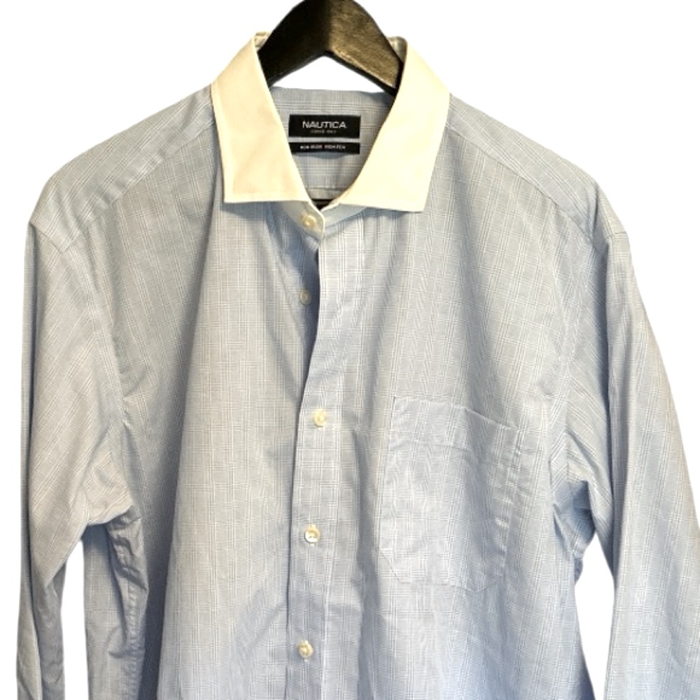 Nautica Dress White Collared Shirt